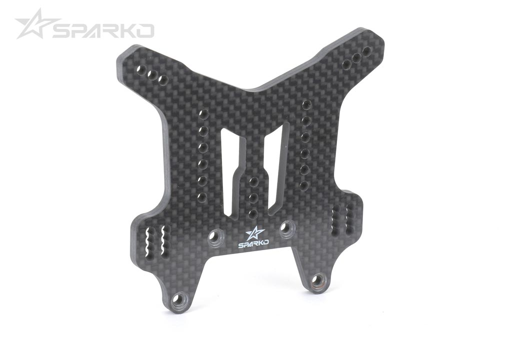 SPKF83014OP Sparko F8 Carbon Fiber Rear Shock Tower 4.5mm