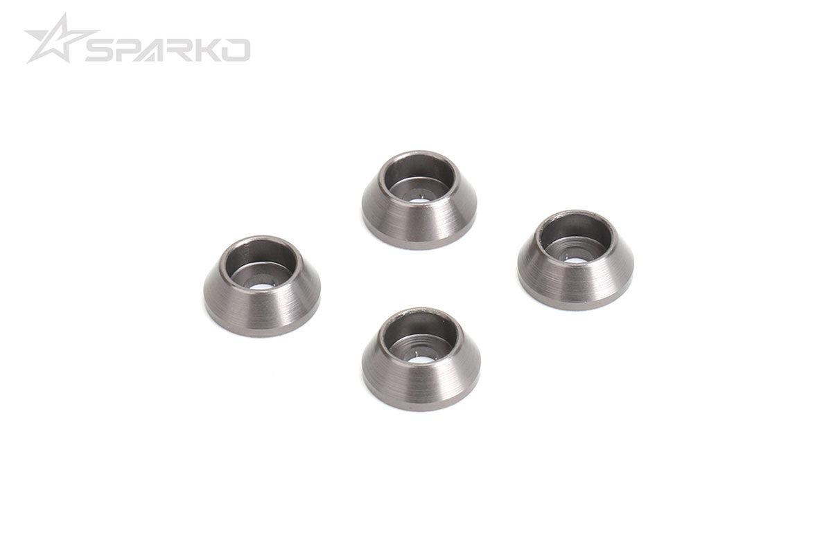 SPKF84022 Sparko F8 Aluminum Shock Tower Washers (Titanium Color)